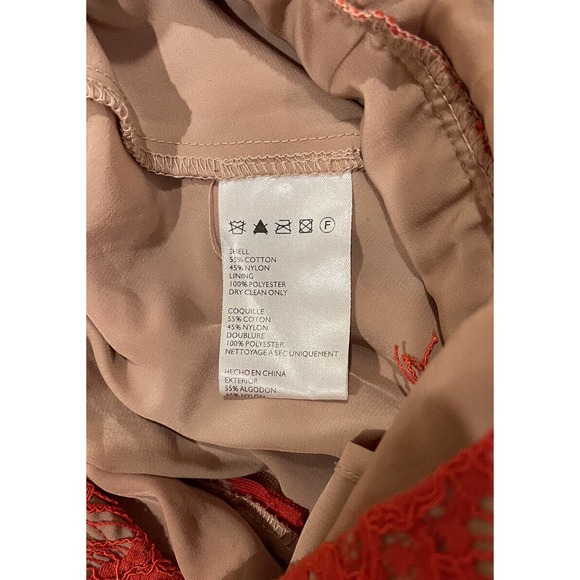 Anthropologie Maeve Red Lace Shirt Size M Valentine’s Day romantic pretty - Picture 9 of 11